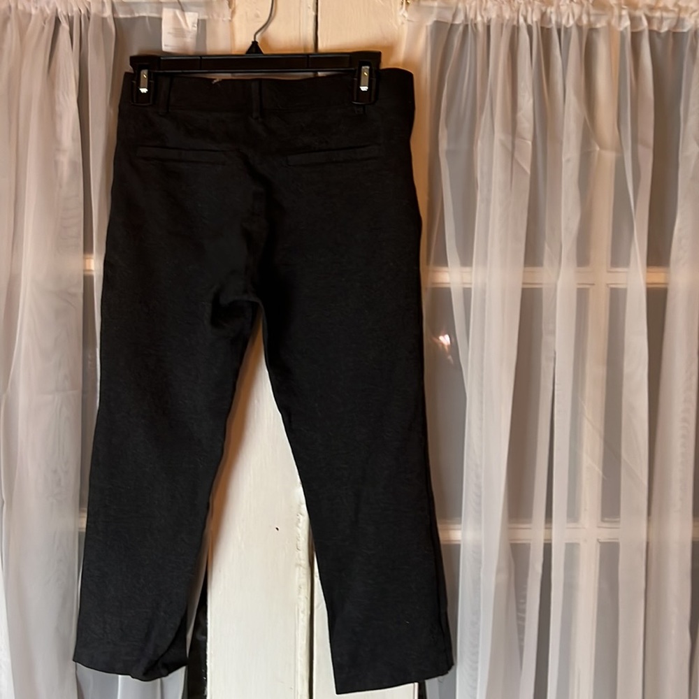 Betabrand Cropped Dress Yoga Pants Women's Small Charcoal Gray Stretch Career - Picture 4 of 8
